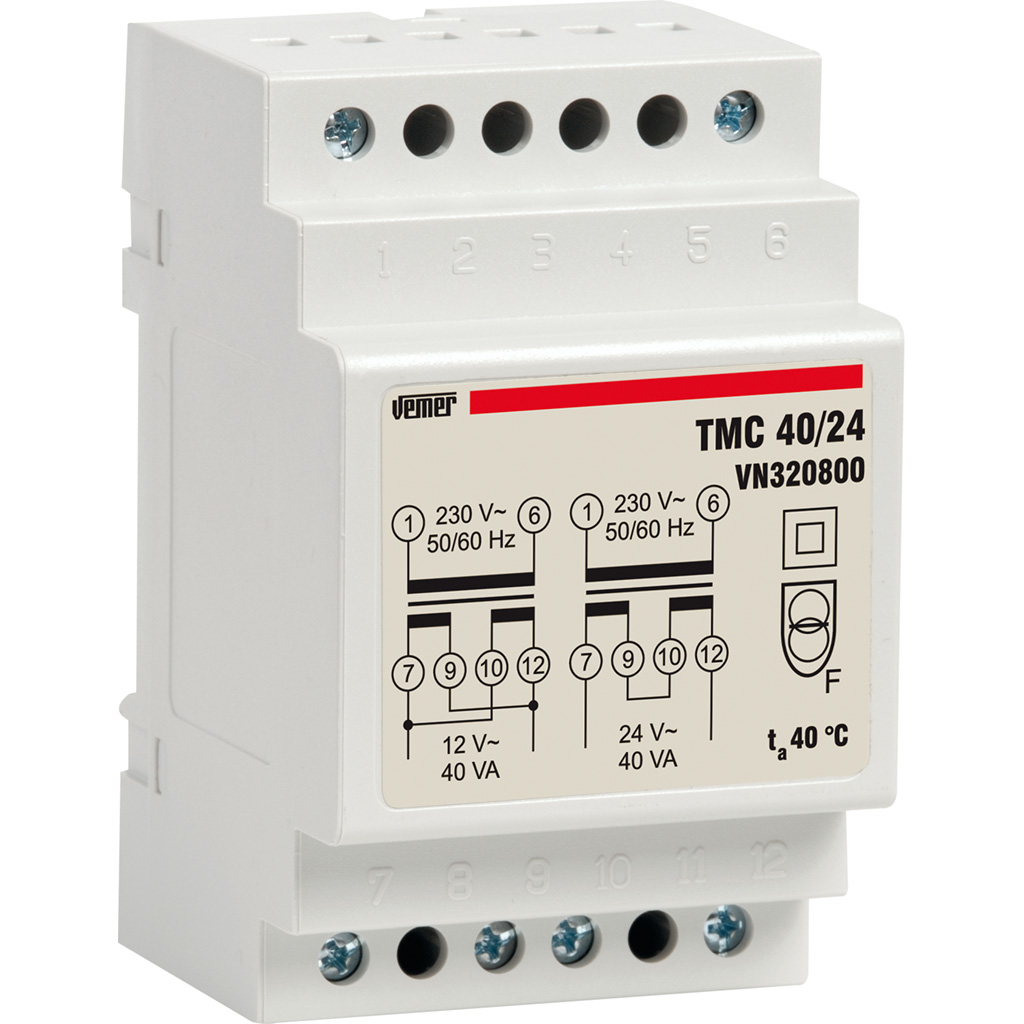 Transformateur TM047-95 - 230-400 V / 24 V Secondaire - Compact : 34 X 35 X 40 Mm