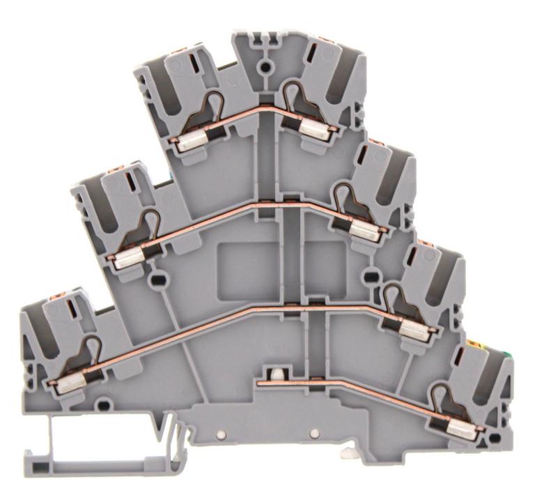 2.5mm² Initiator Terminal - 3 Level + Earth - Push In